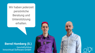 Abb. (AGIT mbH): Bernd Homberg (Geschäftsführer, Innovirtual Software GmbH) und Florian Deutz (AGIT mbH)